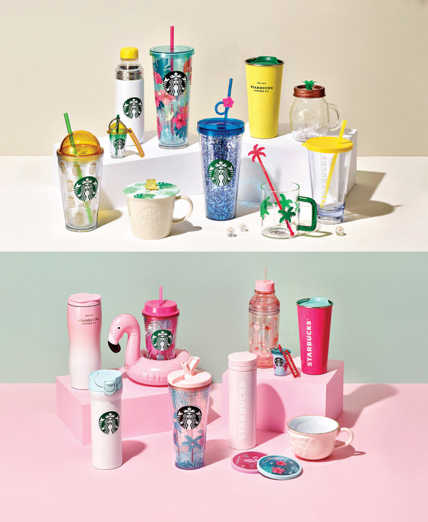 韓國Starbucks杯新系列登場　紅鶴／陽光與海灘主題