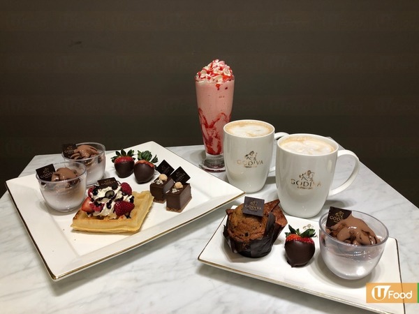 GODIVA輕食下午茶 食勻朱古力雪糕／鬆餅／窩夫