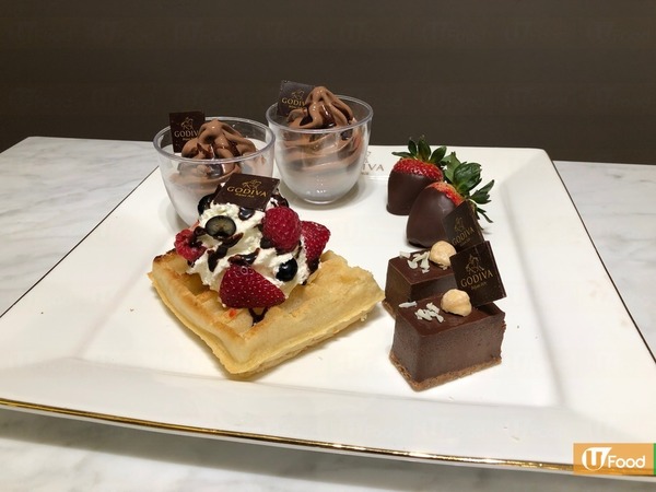 GODIVA輕食下午茶 食勻朱古力雪糕/鬆餅/窩夫