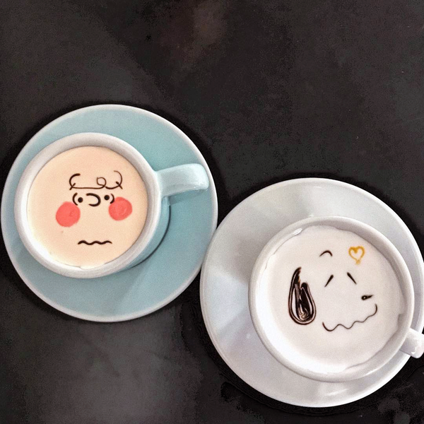 韓國型格簡約Café　歎精緻Snoopy拉花咖啡