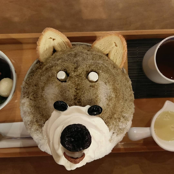 台南人氣日式甜品店　抹茶味／焙茶味柴犬造型刨冰