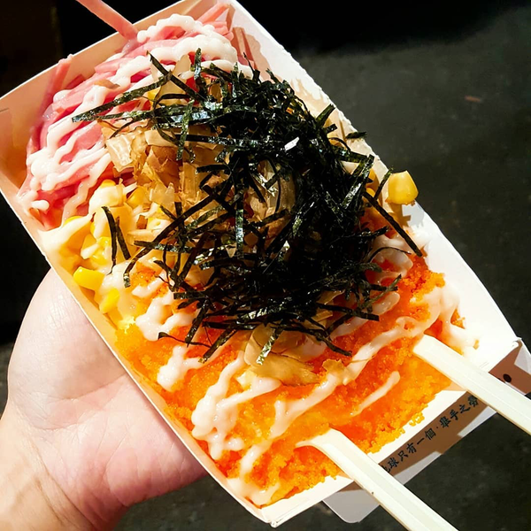 【台灣美食】台灣夜市人氣小食　激厚芝士蟹籽厚蛋燒