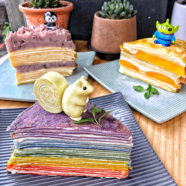 【台灣Cafe】台灣小清新簡約Cafe　48層夢幻彩虹千層蛋糕
