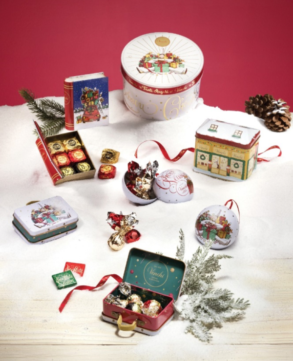 【聖誕禮物2018】意大利巧克力品牌Venchi聖誕禮盒  經典木製禮籃／巧克力吊飾