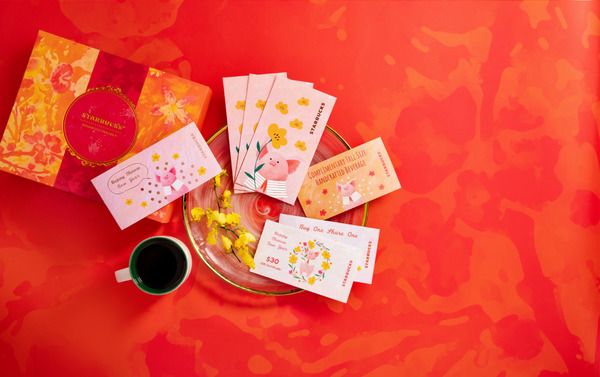 【香港Starbucks 2019】新春粉紅小豬杯和保溫瓶　燕麥鮮奶抹茶／香橙柑鬆餅