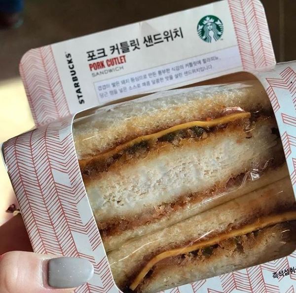 【韓國美食】韓國Starbucks星巴克新食品 厚切炸豬扒／雞肉牛油果三文治／伯爵茶忌廉蛋糕