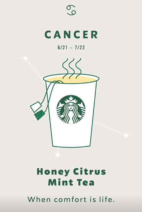【Starbucks Menu】Starbucks星座配對飲品！雙魚座飲星冰樂 ／金牛座飲抹茶拿鐵
