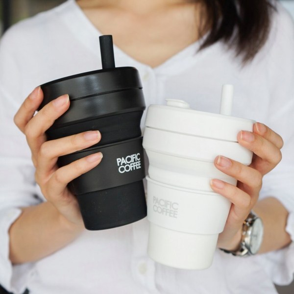 【摺疊杯】Pacific Coffee聯乘環保杯品牌Stojo推出折疊杯 一款四色方便攜帶／可放入微波爐