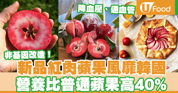 【韓國美食】澳洲新興紅肉蘋果Redlove Apple風靡韓國  營養比普通蘋果高  有助預防心血管疾病