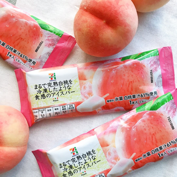 【日本7-11 零食】日本便利店夏日甜品新登場　香甜多汁粉嫩完熟白桃雪條