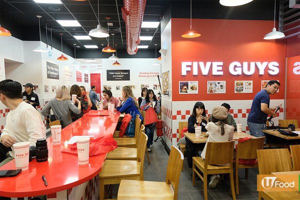 【five guys menu】美國人氣漢堡包店FIVE GUYS香港開第三間分店 全港最大店進駐中環！