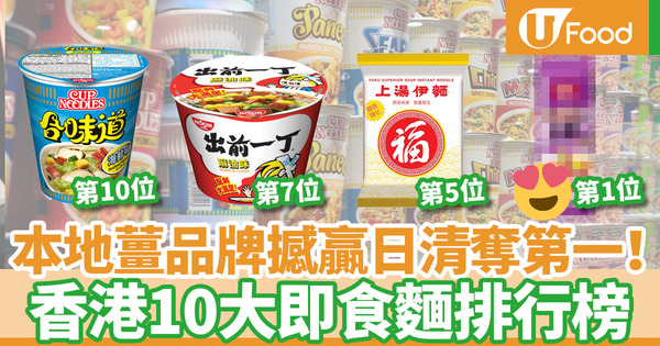 【即食麵】香港10大即食麵排行榜  日清出前一丁成大贏家／本地品牌黑馬奪首位！