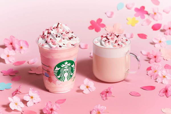 【日本Starbucks】日本Starbucks推出春季系列　櫻花牛奶布甸星冰樂／櫻花牛奶latte／多款新杯