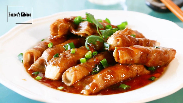 【中式食譜】送飯一流！4步輕鬆完成    燒汁豆腐豚肉卷