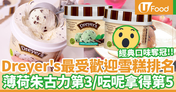 【DREYERSR雪糕】Dreyer's雪糕最受歡迎口味排行榜公開！薄荷朱古力排第3／冠軍口味太經典超容易估