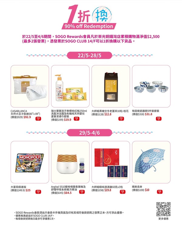 【SOGO感謝祭2020】SOGO崇光百貨35周年Part2感謝祭推廣優惠 門市／網店廚具低至2折+超市／餐廳折扣