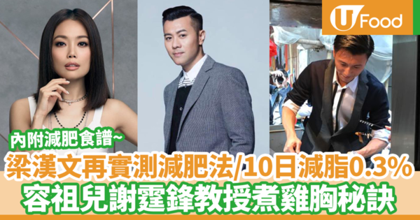 【明星減肥】梁漢文再實測減肥法10日減脂0.3% 容祖兒謝霆鋒傳授煮雞胸秘訣(內附食譜)