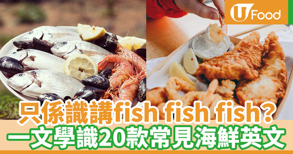 【日常生活英文單字】食Fish&Chips唔識睇menu？一文教你20款常見海鮮英文