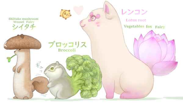 【蔬菜動物】蔬菜化身超可愛動物插畫！白菜柴犬／生菜浣熊／花生海豹