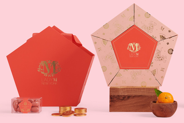 【新年禮盒2021】Lady M新春糖果禮盒 6款賀年糖果朱古力+燙金牛年圖案珊瑚粉紅禮盒