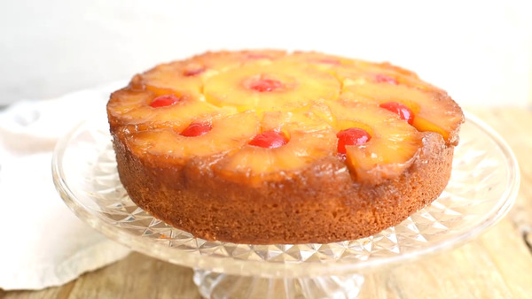 【鳳梨食譜】零失敗簡易蛋糕食譜　焦糖菠蘿倒轉蛋糕