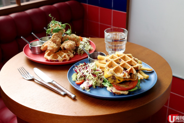 創意 WAFFLE HOUSE 油酥鴨 / 牛魔王窩夫漢堡