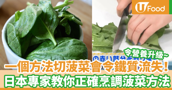 一個方法切菠菜會令大量鐵質流失！　日本專家教你正確烹調菠菜方法令營養升級