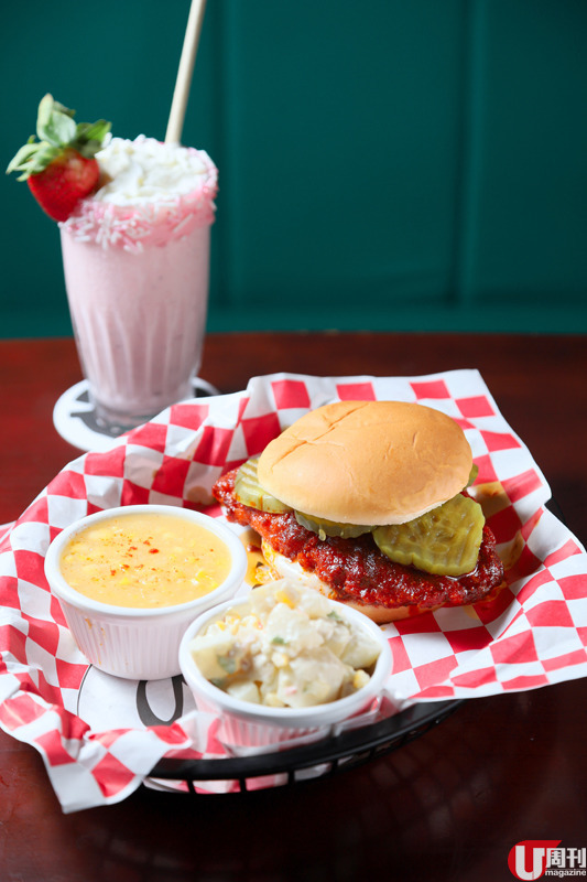 旺角復古美式快餐店 美國南部口味 / 重口味炸雞脆漢堡 / 炸牛扒