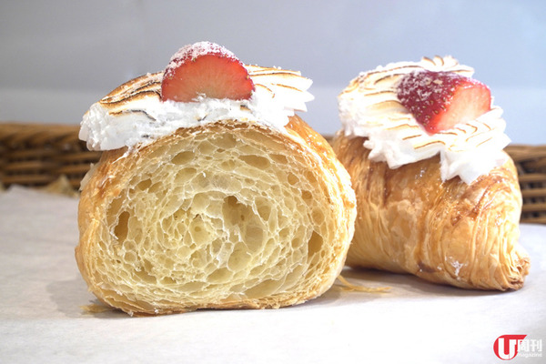 將軍澳街坊麵包店 108 層特色牛角包 / 必試抹茶紅豆味