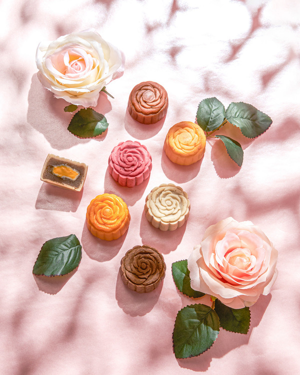 月餅禮盒2022｜「花玥」推出全新手工流心芝士奶蓋白茶／柑橘紅茶／陳皮普洱月餅／芋泥鹹蛋玫瑰花月餅！