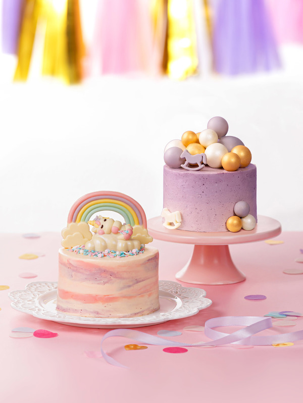 生日蛋糕｜龍島新推4款3D立體蛋糕 可愛白雲小象／彩虹獨角獸／幸福木馬手工朱古力／有多款口味