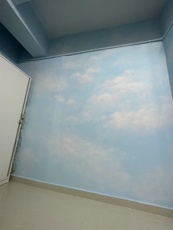 翻身後戶主一入屋就可見藍天白雲，對效果相當滿意。（受訪者提供）