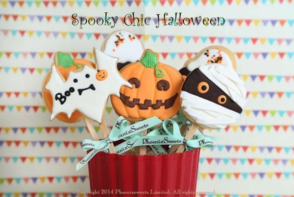 Phoenix Sweets Spooky Chic Halloween 系列cookie pop
