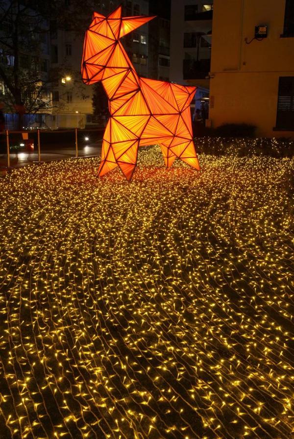 4米巨羊花燈燈海