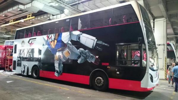 超型！機動戰士高達巴士 穿梭港九新界 (圖:FB@柏斯敦巴士台)