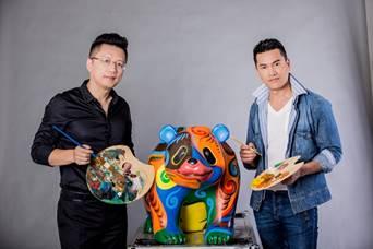 當代知名藝術家邢東大師與藝人呂良偉先生作品「輝煌熊貓」