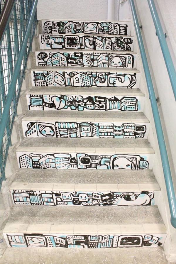 25道樓梯畫現PMQ！Hong Kong on Steps（圖：FB@PMQ）