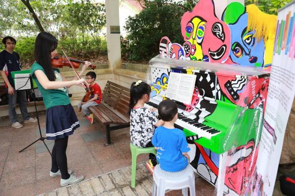 葵青區青衣公園所擺放的鋼琴。(圖: fb@PMQ元創方)