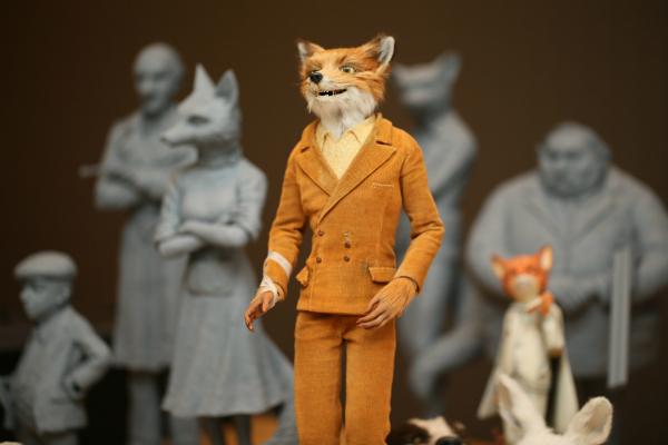 狐狸爸爸的拍攝人偶模型。