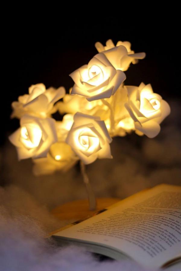 親手製小巧精緻白玫瑰燈！白戀人之樹 流動燈手作坊