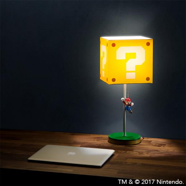 過癮Super Mario問號箱座檯燈　一拉Mario跳起即著燈！