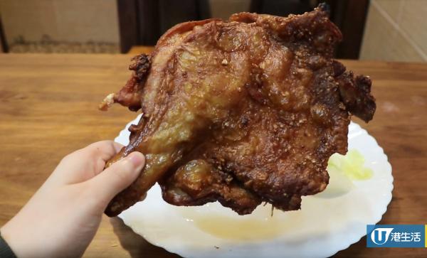 【元朗美食】元朗新開街坊小店　食肉獸之選超巨型外脆內軟雞髀飯