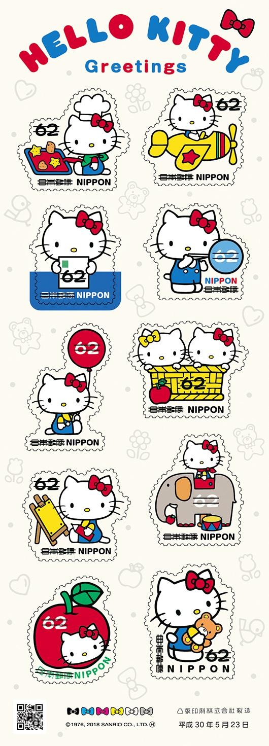 日本郵局推Hello Kitty造型郵票！20款特別版郵票晒冷