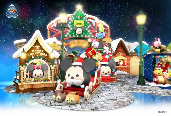 【聖誕節2018】旺角朗豪坊Tsum Tsum聖誕市集 迪士尼角色聖誕樹/巨型燈泡氣球