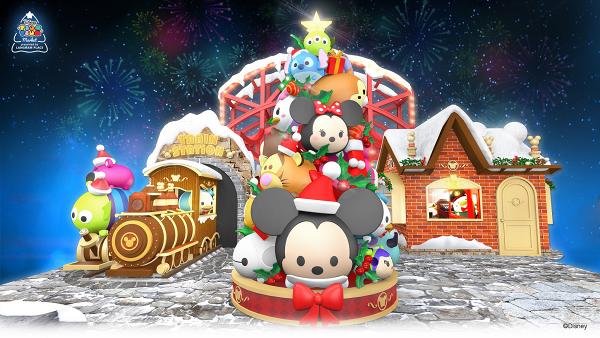 【聖誕節2018】旺角朗豪坊Tsum Tsum聖誕市集 迪士尼角色聖誕樹/巨型燈泡氣球