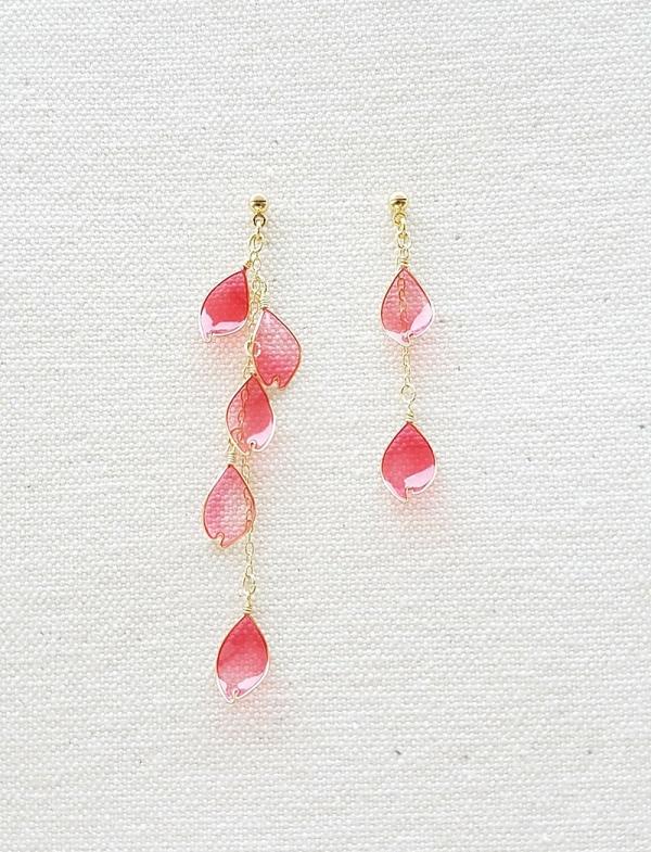 Formosan cherry petal pierced earrings or clip-on earrings $162.9