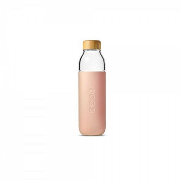 SOMA竹蓋玻璃水瓶500ml (蜜桃粉色）$288(原價$358)