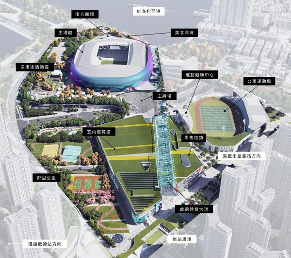 【啟德好去處】香港將有大型體育館「巨蛋」 28公頃體育園 美食/運動/購物園區
