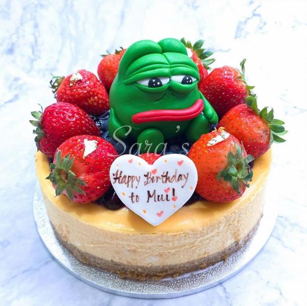 網店新推立體Pepe生日蛋糕　可訂造各款鬼馬表情