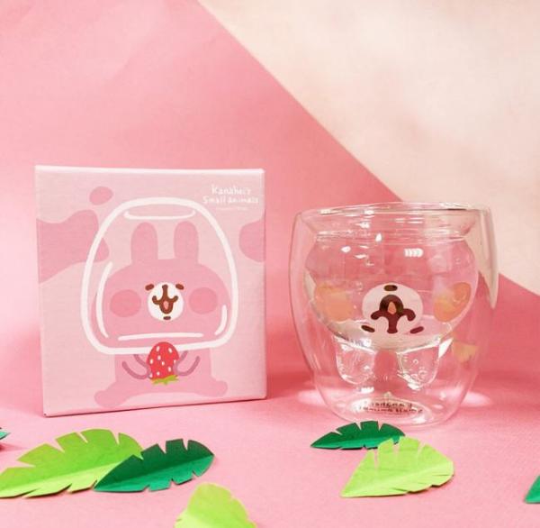 粉紅兔兔雙層玻璃杯$255.9